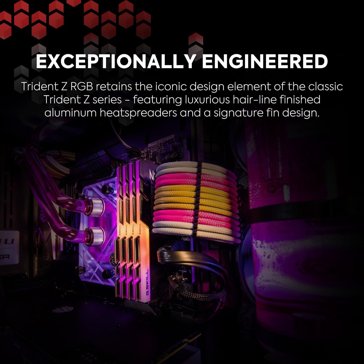G.SKILL Trident Z RGB Series DDR4 RAM (XMP) 32GB (2x16GB) 3600MT/s CL18-22-22-42 1.35V Intel AMD Desktop Computer Memory U-DIMM (F4-3600C18D-32GTZR)