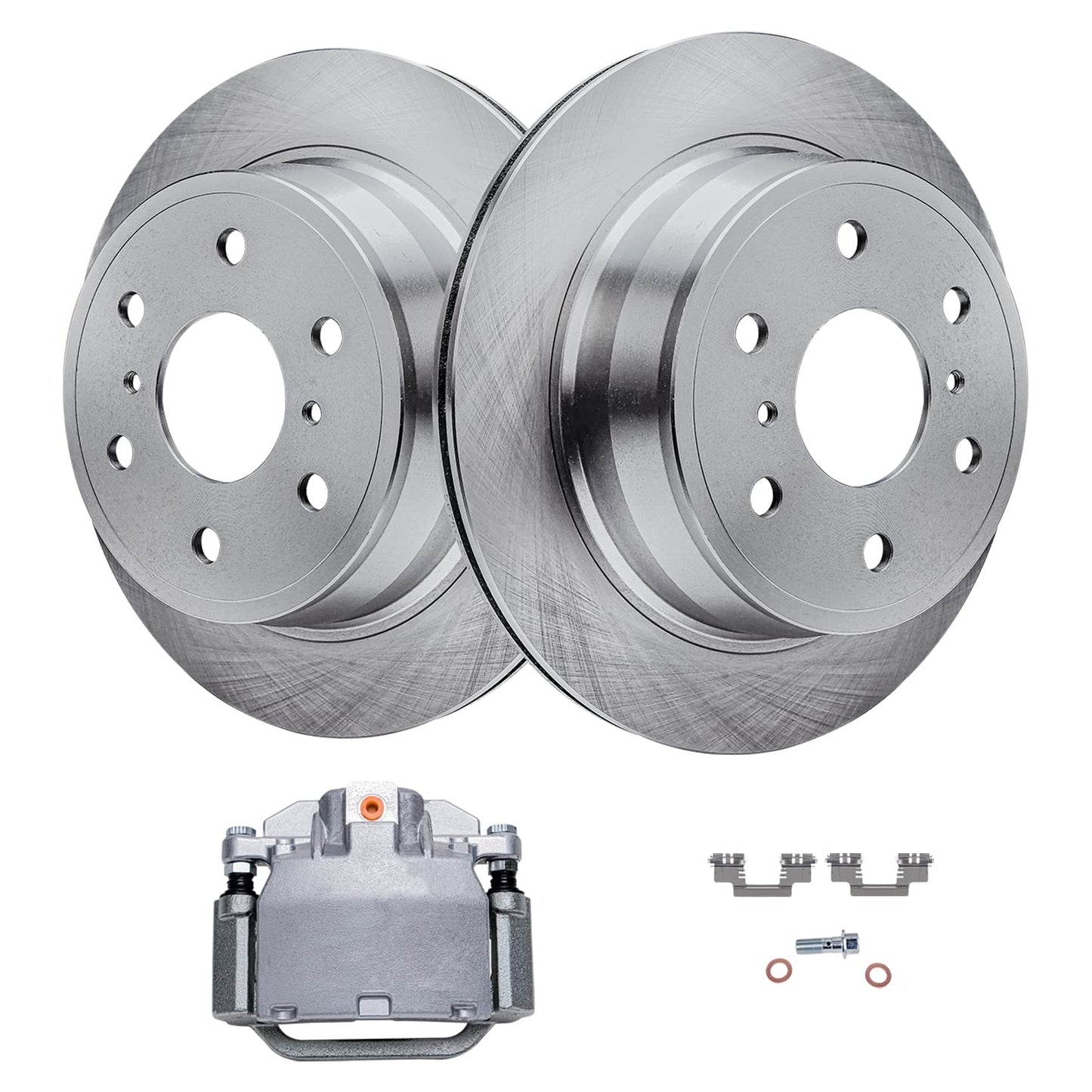Detroit Axle - Front Brake Kit for 07-17 Toyota Lexus Camry ES350, 08-18 Avalon ES300h, 2008 2009 2010 2011 2012 2013 2014 2015 2016 2017 2018 Replacement Brakes Rotors Ceramic Brake Pads