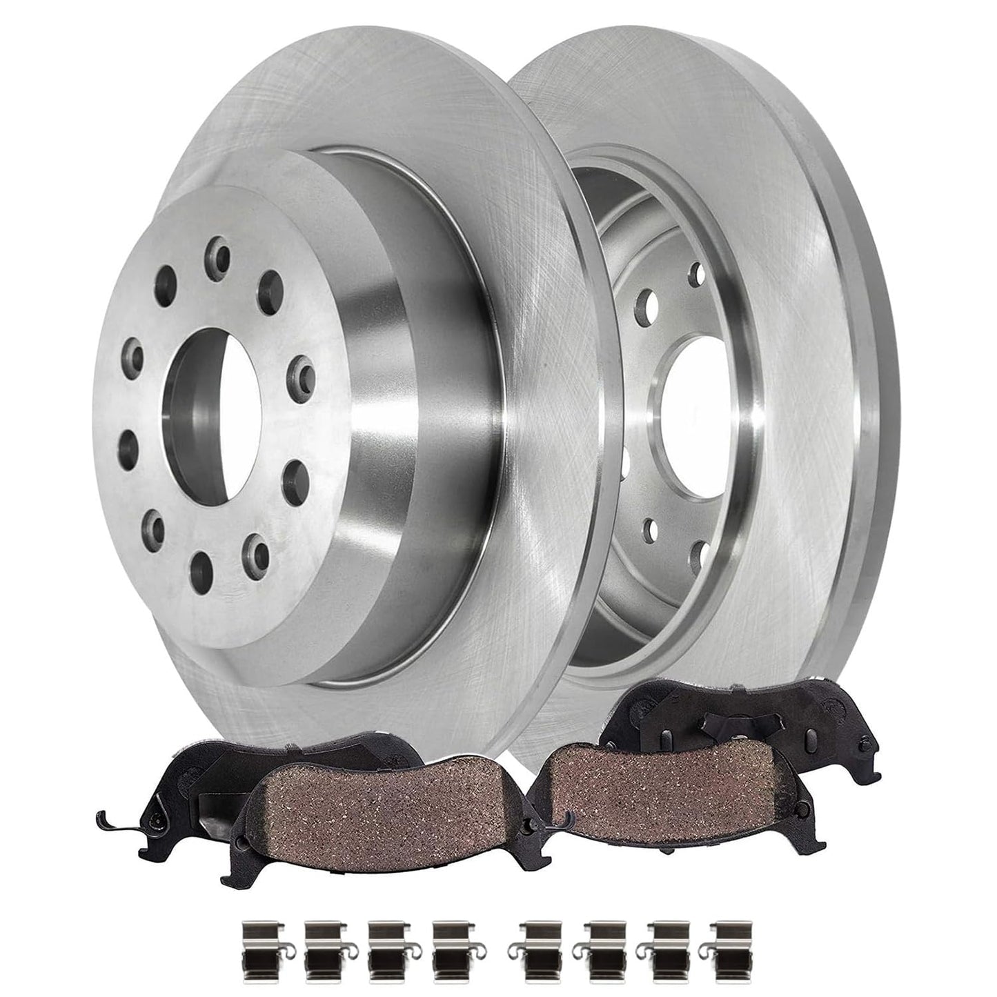 Detroit Axle - Front Brake Kit for Chevy 2012-2017 Sonic 2011-2015 Cruze 2016 Cruze Limited, Disc Brake Rotors Ceramic Brakes Pads Replacement 10.87" inch Front Rotor