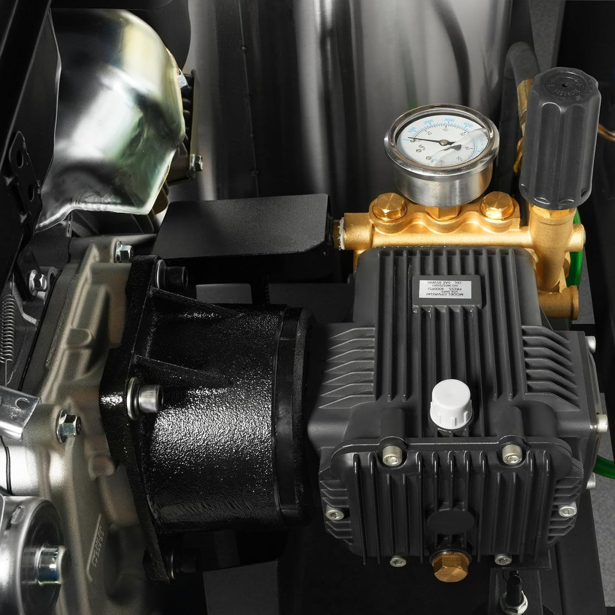 MechMaxx 4000 PSI 4 GPM Kohler E-Start Engine Hot Water Pressure Washer Skid Mounted with 245 Gal Tank, Model HPW40KBT
