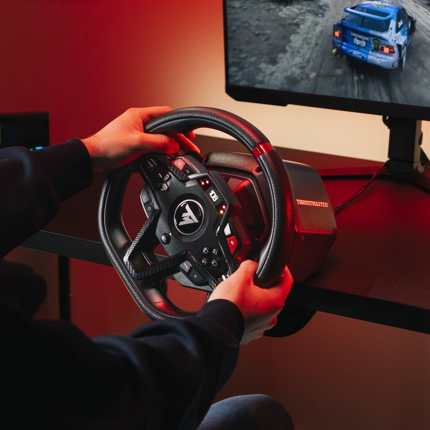 Thrustmaster T248 X Force Feedback Racing Wheel & Pedal Set - XBOX & PC | Magnetic paddle shifters, built-in telemetry screen, adjustable brake, drift-free Hall sensors, for sim driving games