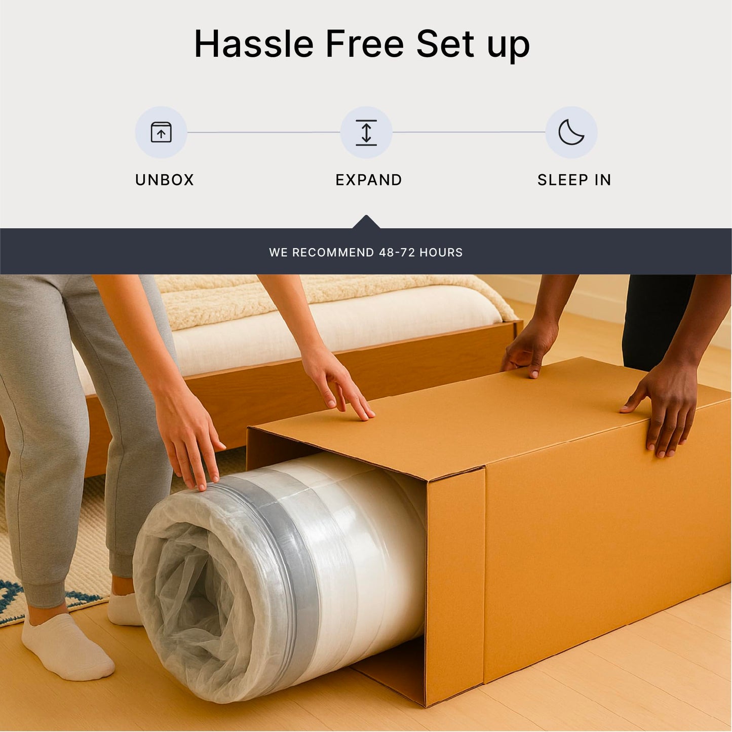 Signature Design by Ashley Queen Size Chime 10 Inch Medium Firm Memory Foam Mattress with Green Tea & Charcoal Gel for Pressure Relief, Fiberglass Free, Mattress In A Box