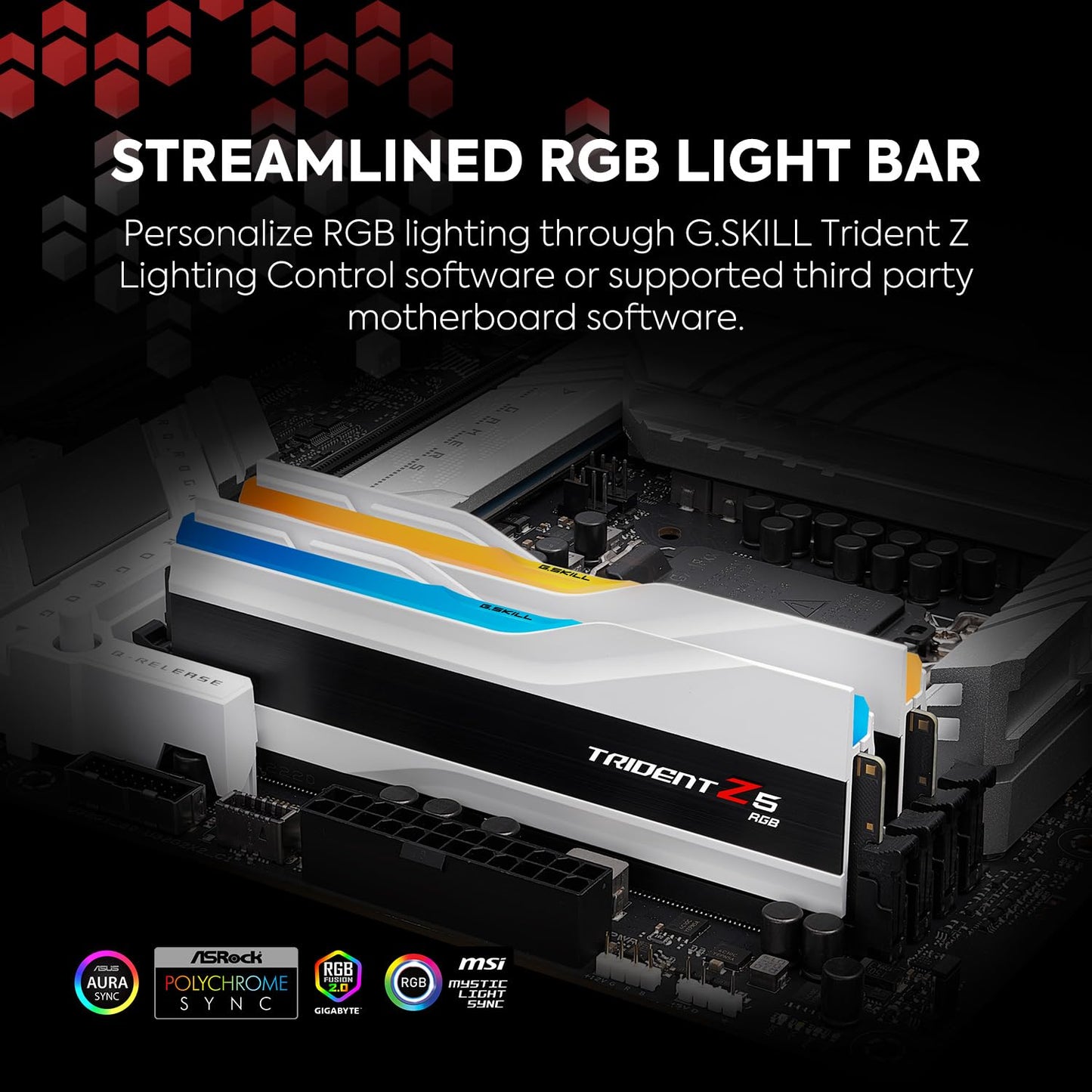 G.SKILL Trident Z5 RGB Series DDR5 RAM (Intel XMP 3.0 & AMD Expo) 32GB (2x16GB) 6000MT/s CL36-36-36-96 1.35V Desktop Computer Memory U-DIMM - Matte Black (F5-6000J3636F16GA2-TZ5RK)