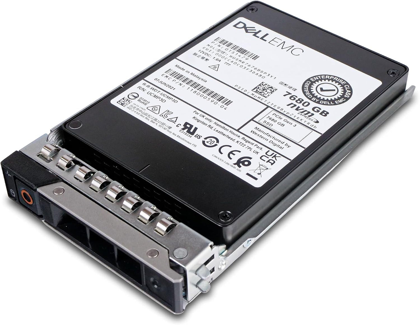 Dell 7.68TB 1 DWPD PCIe Gen 3.0 x4 4GB/s MLC U.2 NVMe 2.5in Read Intensive Enterprise SSD for R250 R350 R450 R550 R650 R340 R440 R640 R6415 R260 118000590-04 G16 (Renewed)