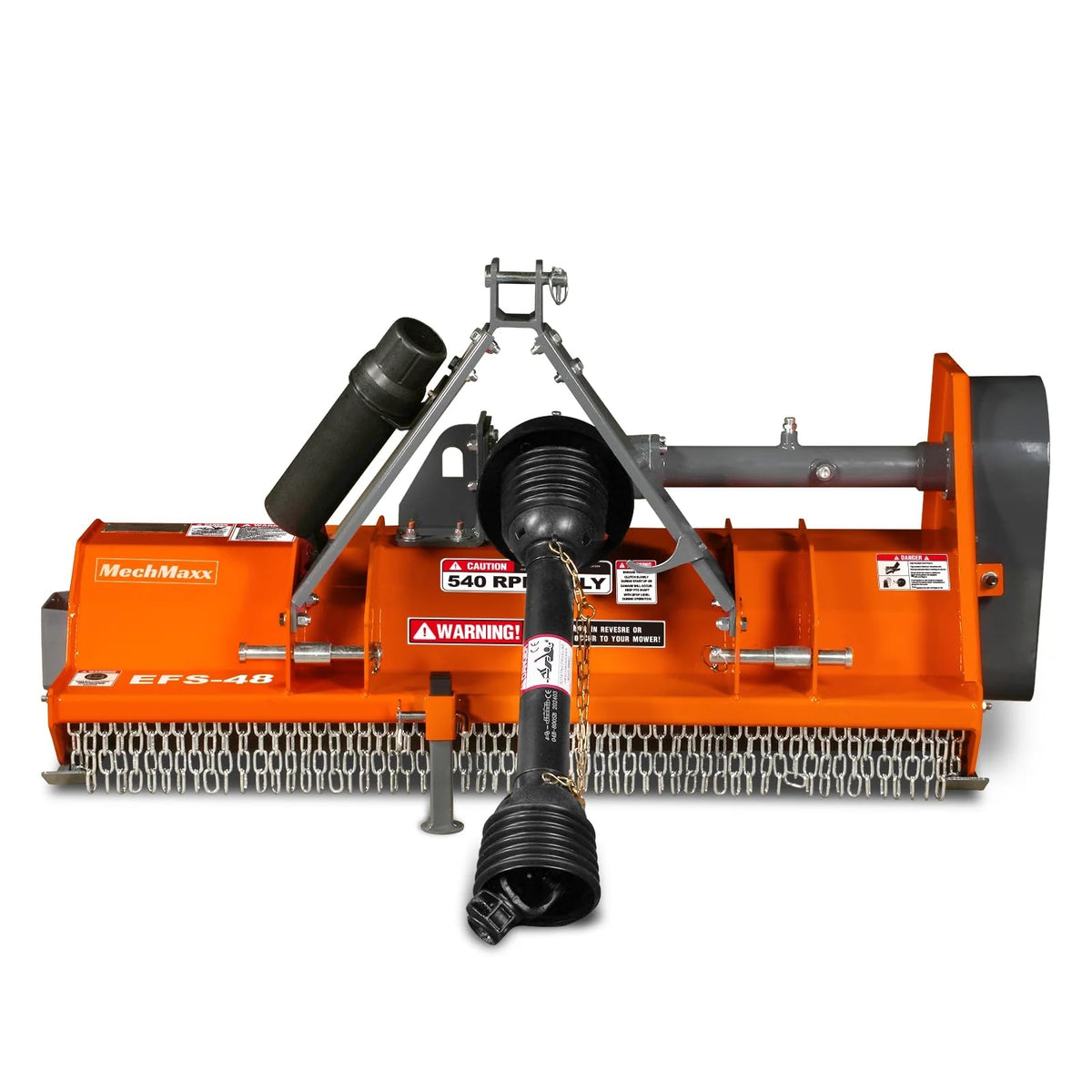 60'' inch PTO Powered 3 Point Standard Duty Flail Mower for 15-35hp Tractor, NOT Suitable for Quick Hitch, Model EFS60