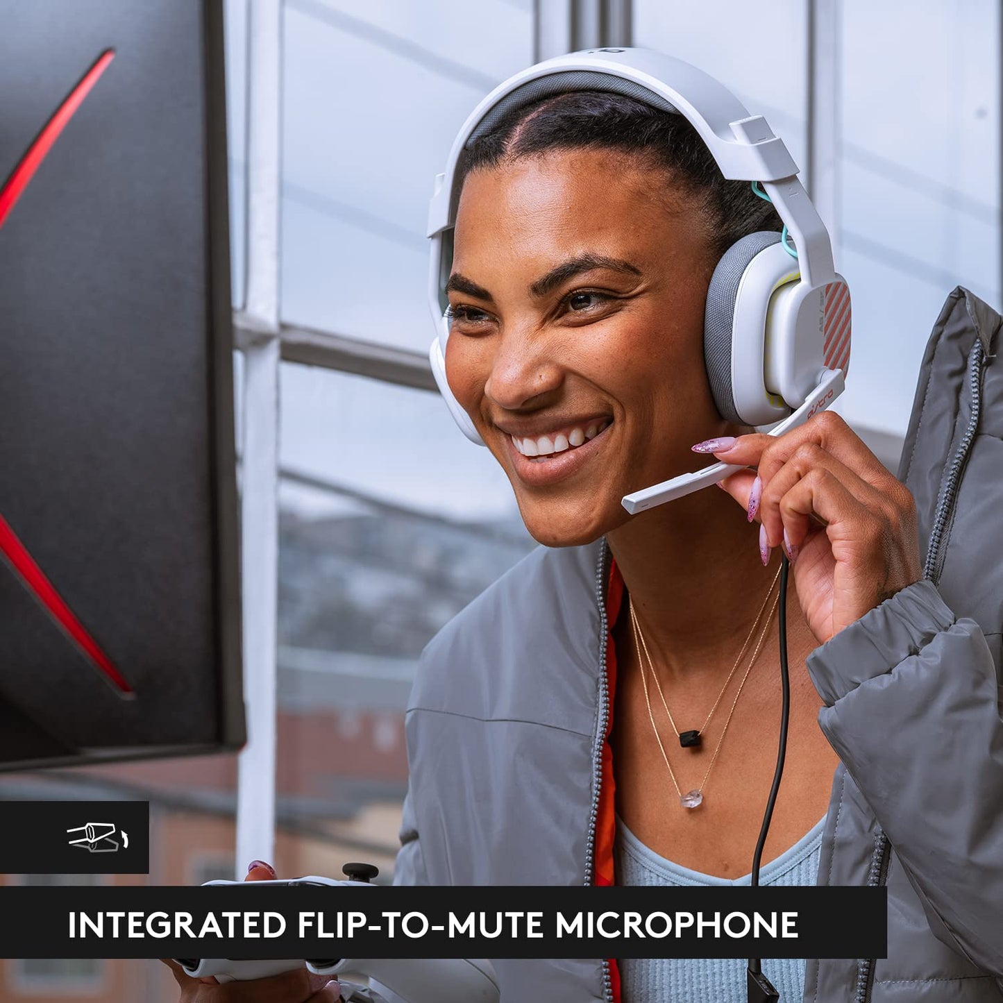 Logitech G Astro A10 Gen 2 Cross-Platform Wired Gaming Headset - Grey | 3.5mm Headphone Jack, 32mm Drivers, Flip-to-Mute Mic, Over-Ear Cup Design