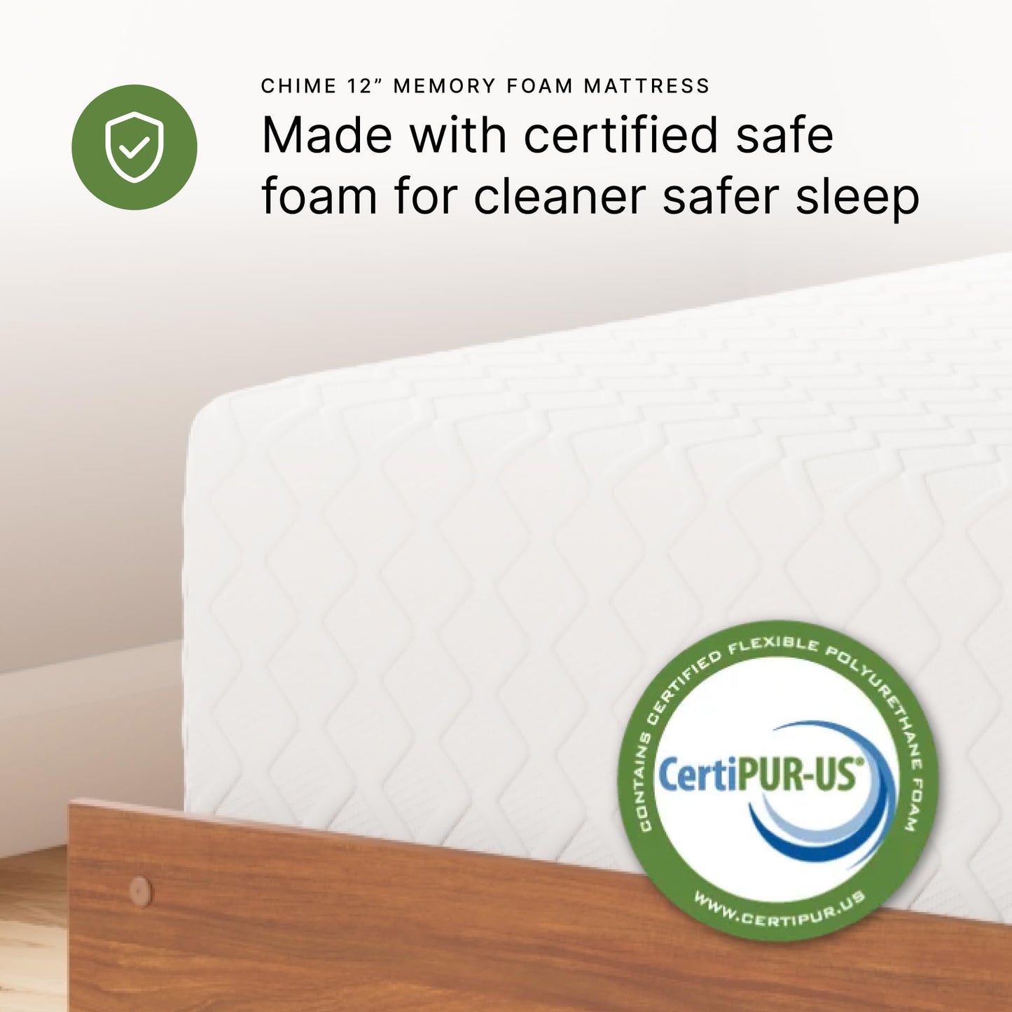 Signature Design by Ashley Queen Size Chime 10 Inch Medium Firm Memory Foam Mattress with Green Tea & Charcoal Gel for Pressure Relief, Fiberglass Free, Mattress In A Box