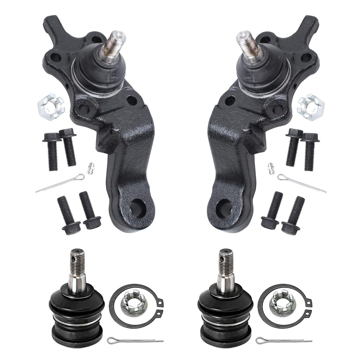 Detroit Axle - 4WD Front 4pc Ball Joints for Ford F-250 F-350 F-450 F-550 Excursion, 4 Upper & Lower Ball Joints Replacement