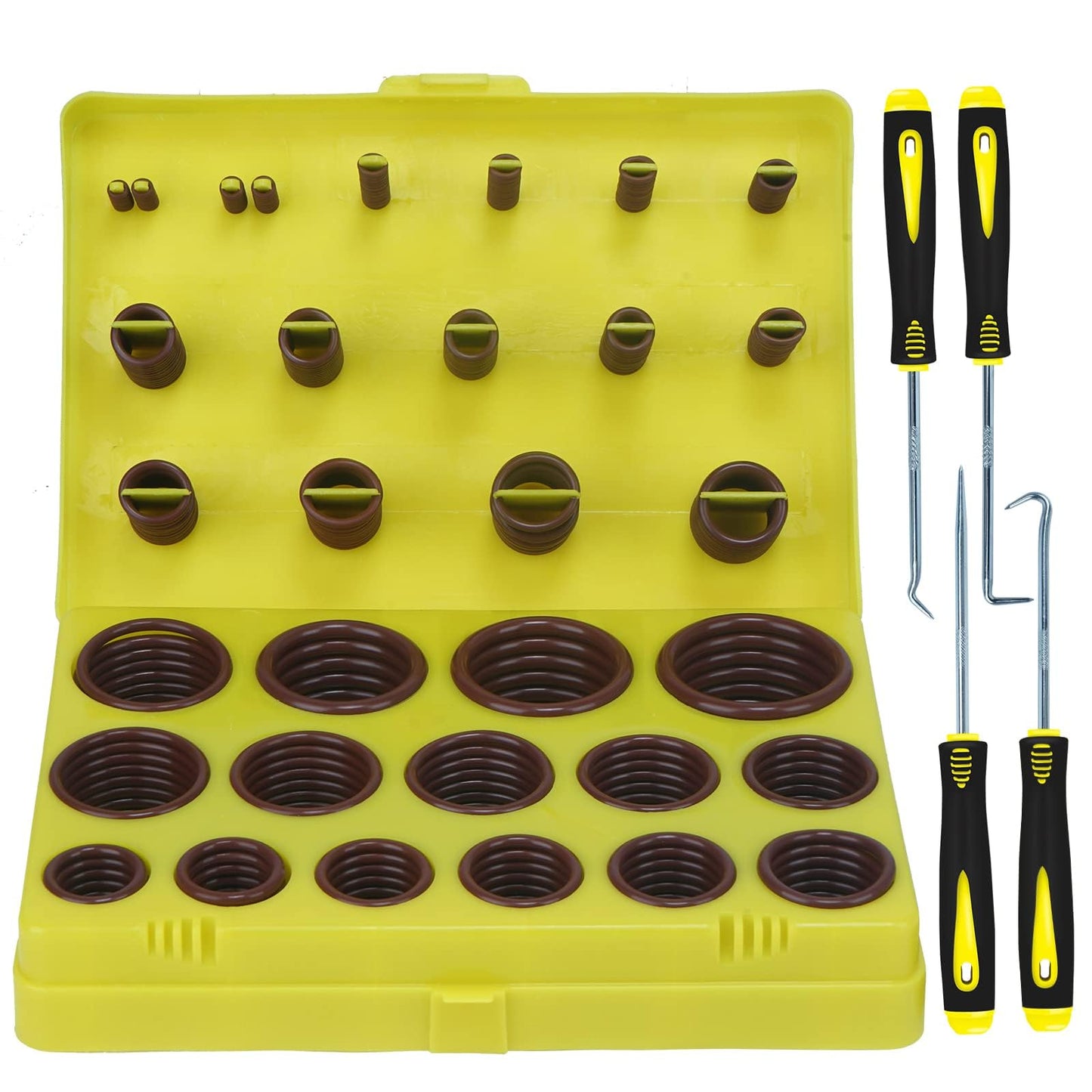 ZDBB 1010 Pcs Rubber O Rings Kit 22 Size Universal O-Ring Assortment Set for Automotive Faucet Pressure Washers Plumbing Sealing Repair,Air or Gas Connections,Resist Oil and Heat