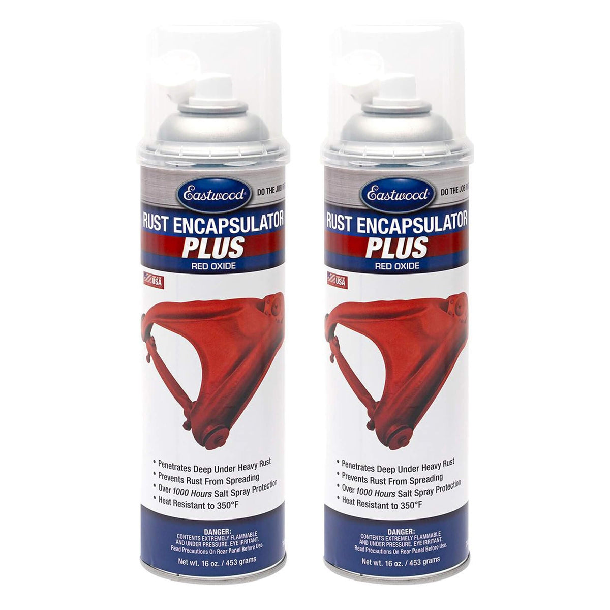 Eastwood Matte Black Rust Encapsulator Plus | Long Lasting Durable Finish 1 Coat Automotive Maximum Rust Protection | Heat Resistance up to 350 Degrees F | 16 oz. Aerosol | 1 Pack
