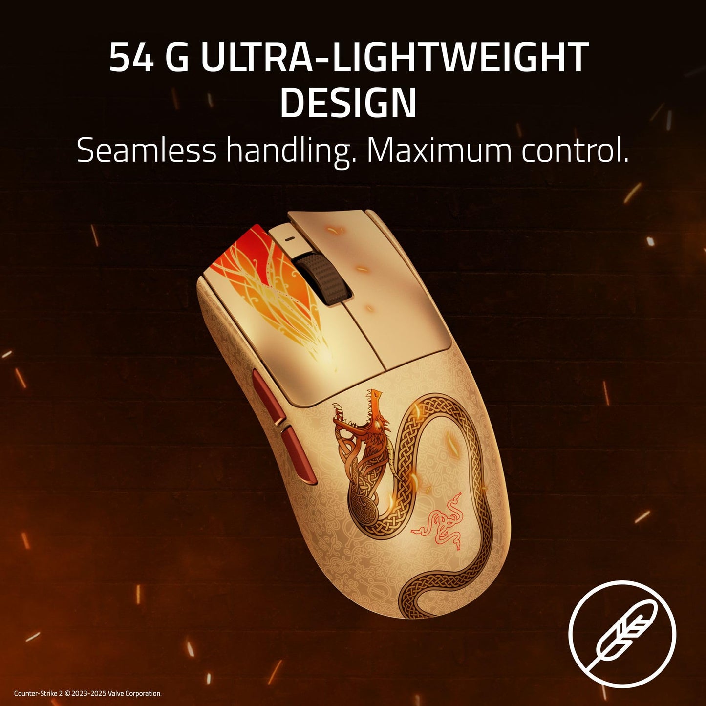 Razer Viper V3 Pro Wireless Esports Gaming Mouse: Symmetrical - 54g Lightweight - 8K Polling - 35K DPI Optical Sensor - Gen3 Optical Switches - 8 Programmable Buttons - 95 Hr Battery - Black