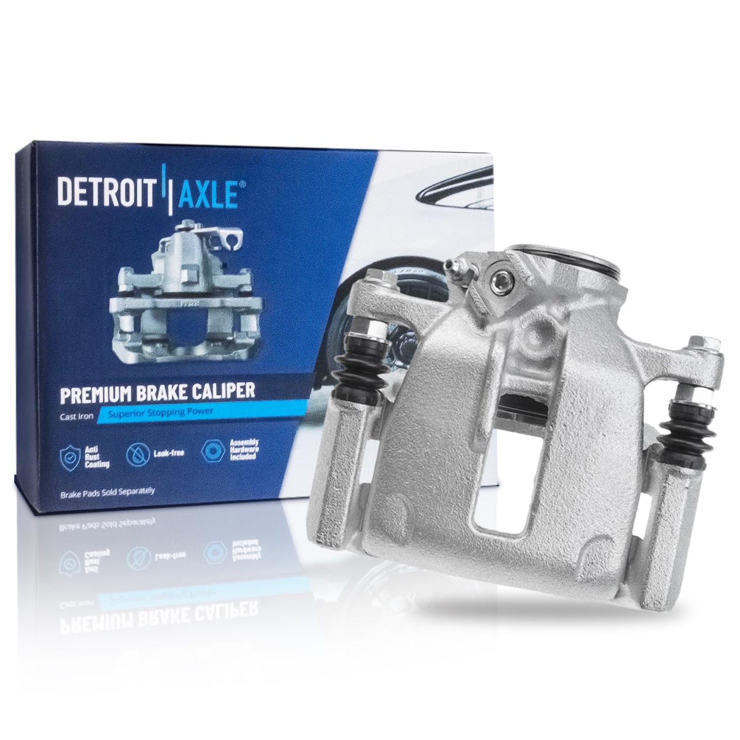 Detroit Axle - 2pc Front Brake Calipers for 2007-2017 Jeep Wrangler 2018 Wrangler JK 2008-2012 Liberty 2007-2011 Dodge Nitro, Disc Brake Calipers w/Brackets Replacement