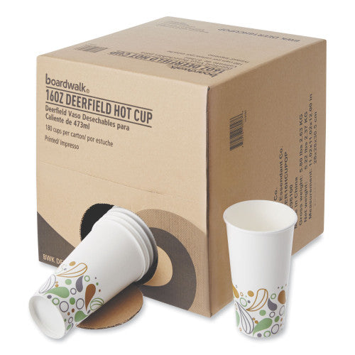 Boardwalk® Deerfield Printed 16 oz Paper Hot Cups, 1000 Cups (BWKDEER16HCUP)