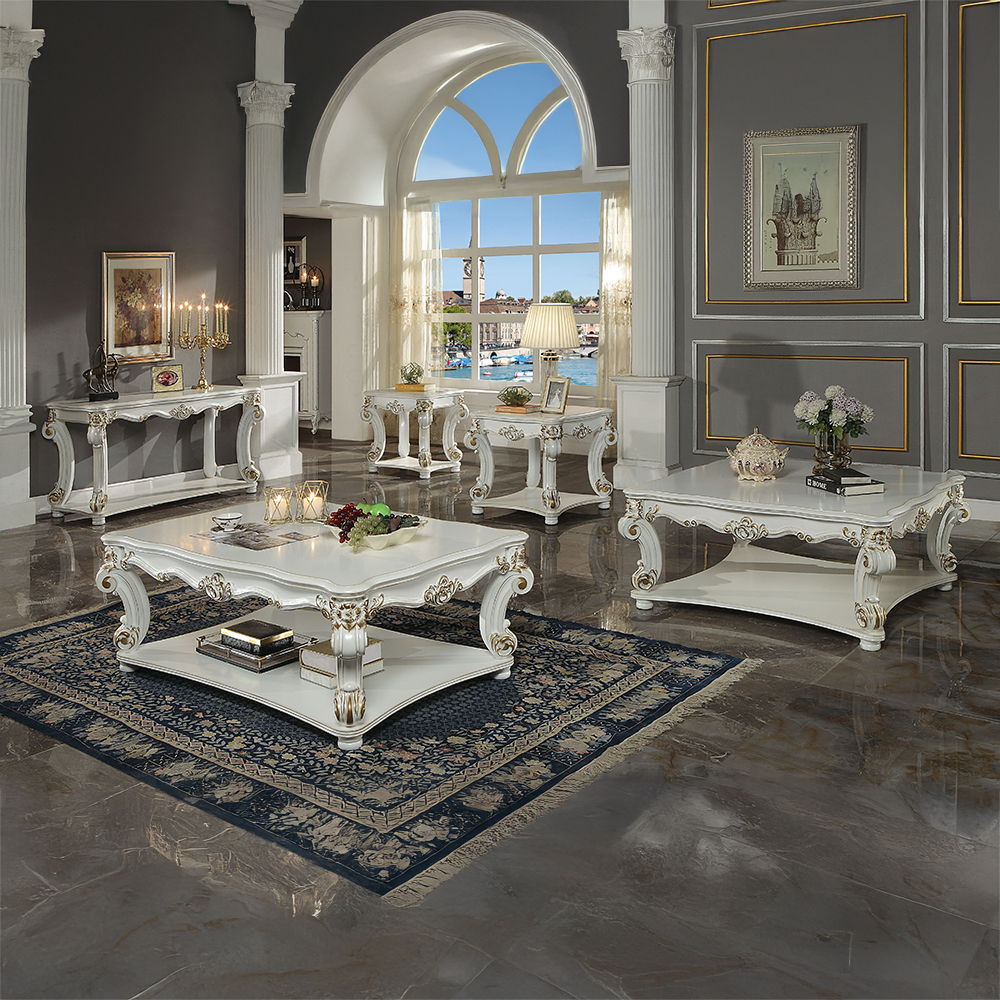 Vendome - 31" End Table - Antique Pearl