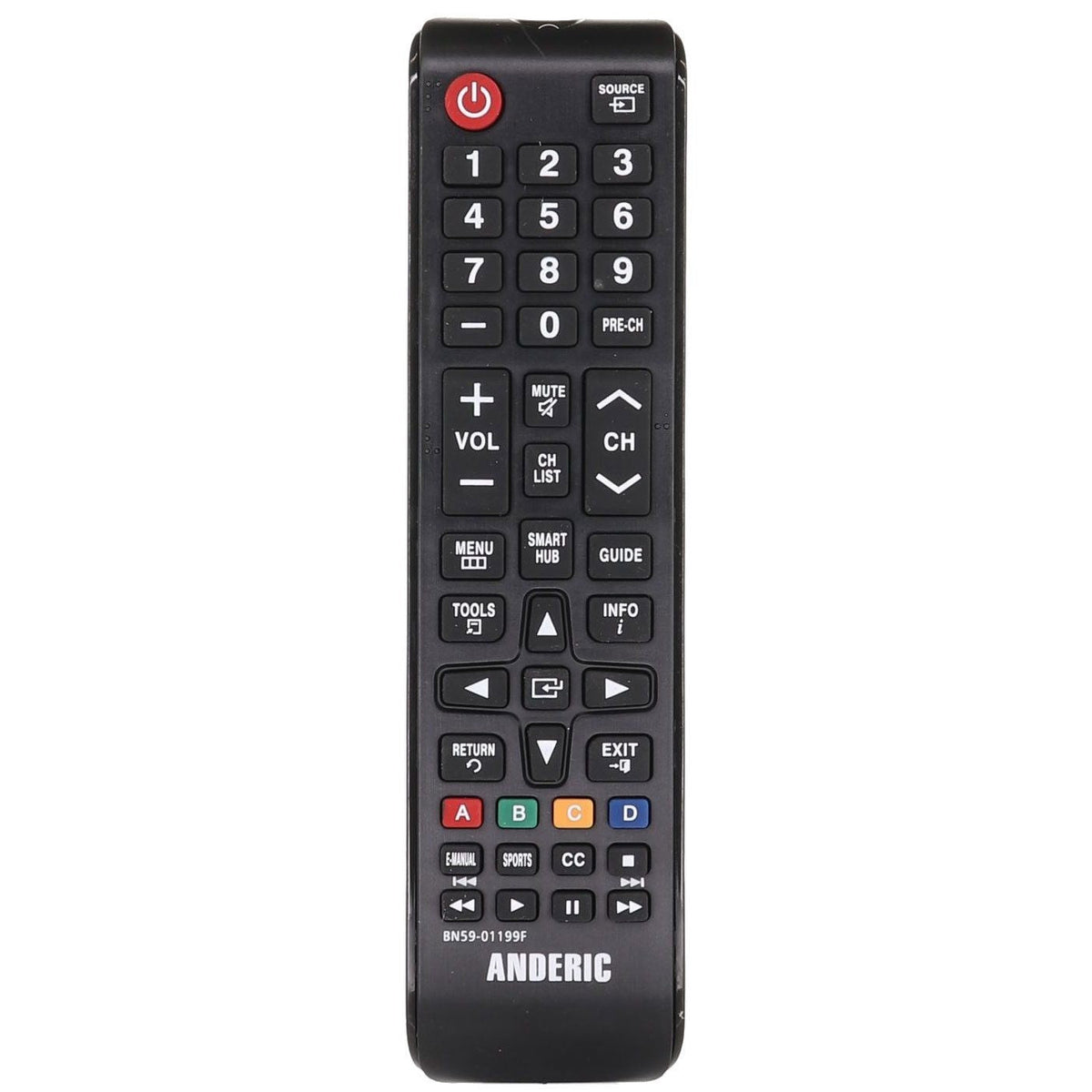 Anderic Substitute For Samsung AA59-00821A TV Remote Control - AA5900821A [BN5901199F]
