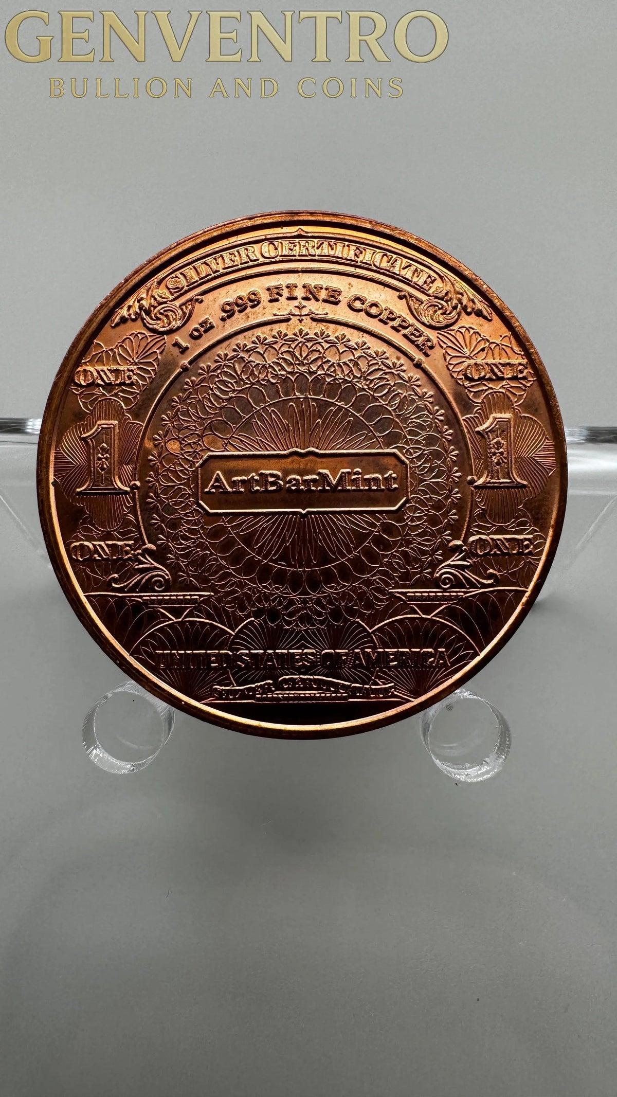 Aztec Mayan Calendar Cuauhtemoc 1 oz Copper Round