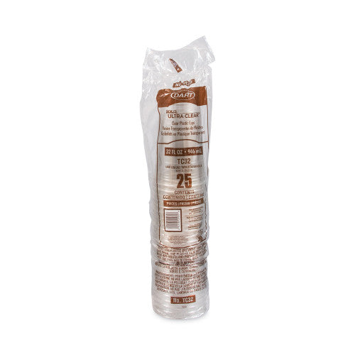 Dart Ultra Clear PETE Cold Cups, 32 oz, Clear, 300/Carton (TC32)