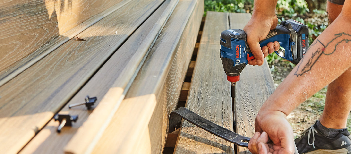 BOSCH GXL18V-227B25 18V 2-Tool Combo Kit with Connected-Ready Two-In-One 1/4 In. Bit/Socket Impact Driver/Wrench, 1/2 In. Hammer Drill/Driver and (2) CORE18V® 4 Ah Advanced Power Batteries