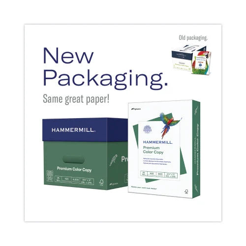 Hammermill Premium Color Copy Print Paper, 100 Bright, 28 lb Bond Weight, 8.5 x 11, Photo White, 500 Sheets/Ream, 5 Reams/Carton (102450)