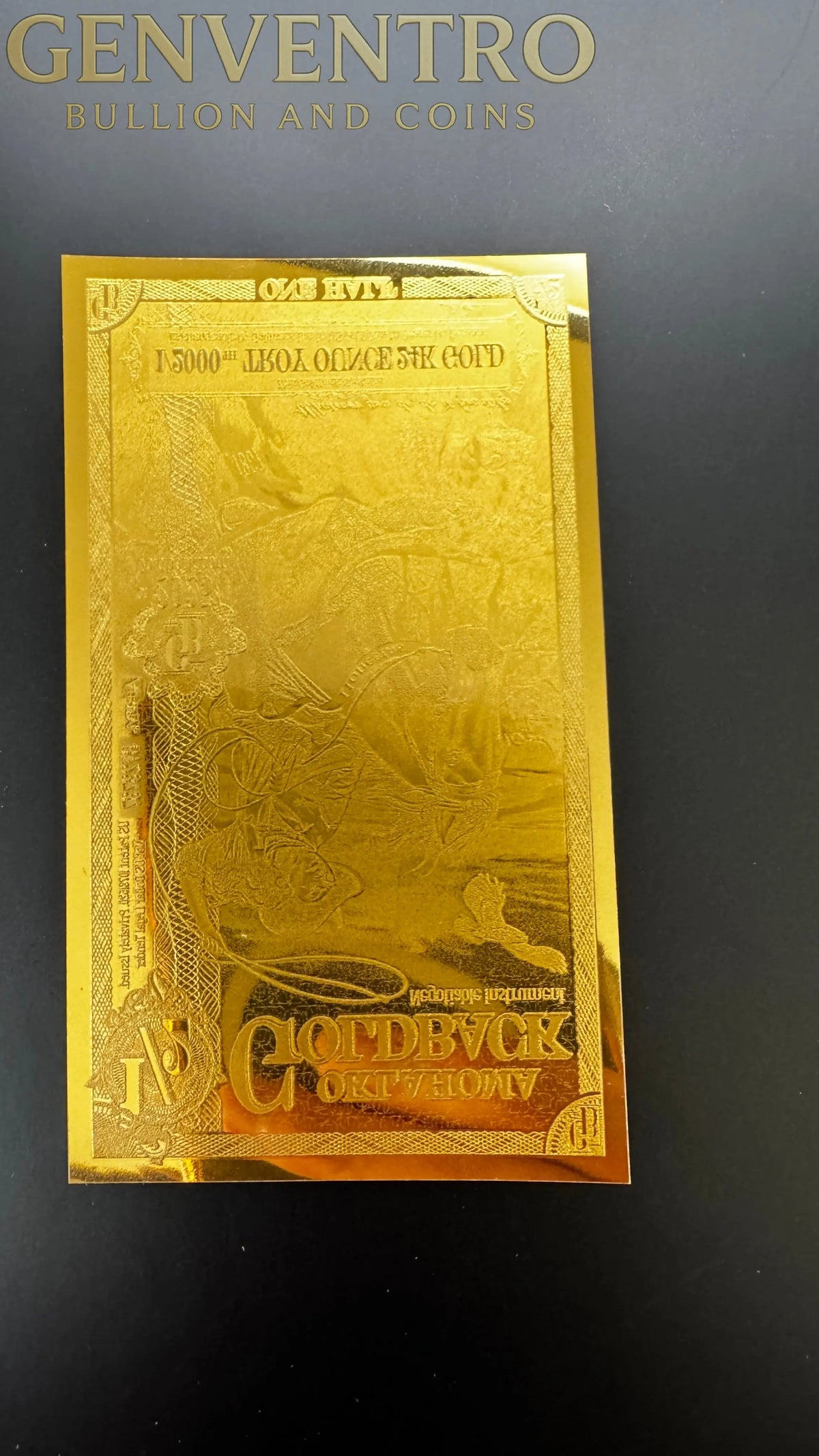 Oklahoma 1/2 Goldback Note 2025 1/2000 oz
