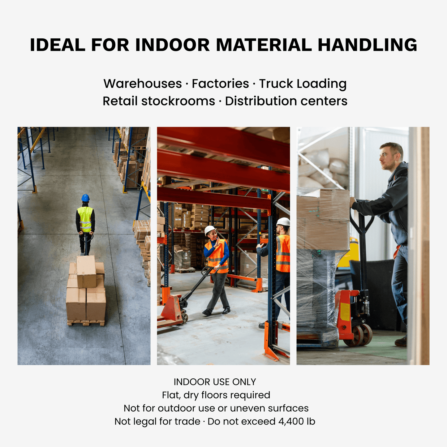 HD4400W Manual Pallet Jack with Scale, 4,400 lb Capacity, Best manual scale option
