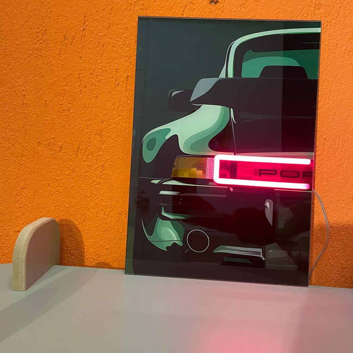 Car Neon LED Wall Art Illuminated Sign - Modern Acrylic Automotive Garage Decor