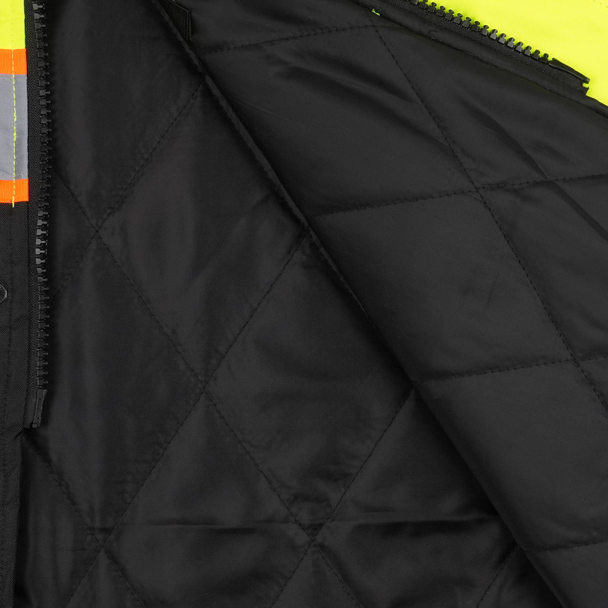 Hi-Vis Class 3 2-Tone Reflective Parka Jacket with Hood and Front Pockets
