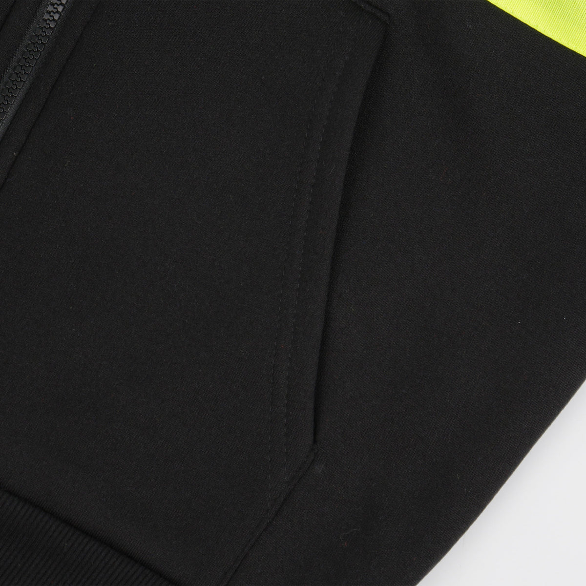 Color Block Zip-Up Hoodie with Reflective Stripes – Everyday Workwear