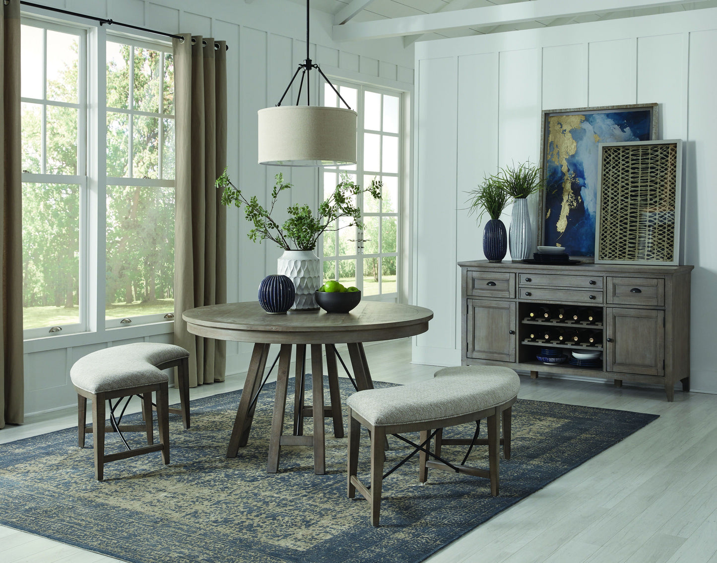 Paxton Place - Round Dining Table - Dovetail Gray