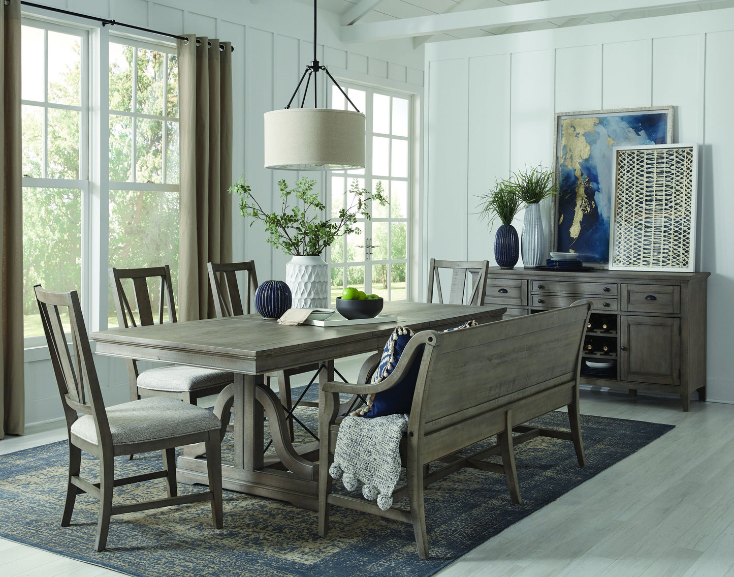 Paxton Place - Trestle Dining Table - Dovetail Gray