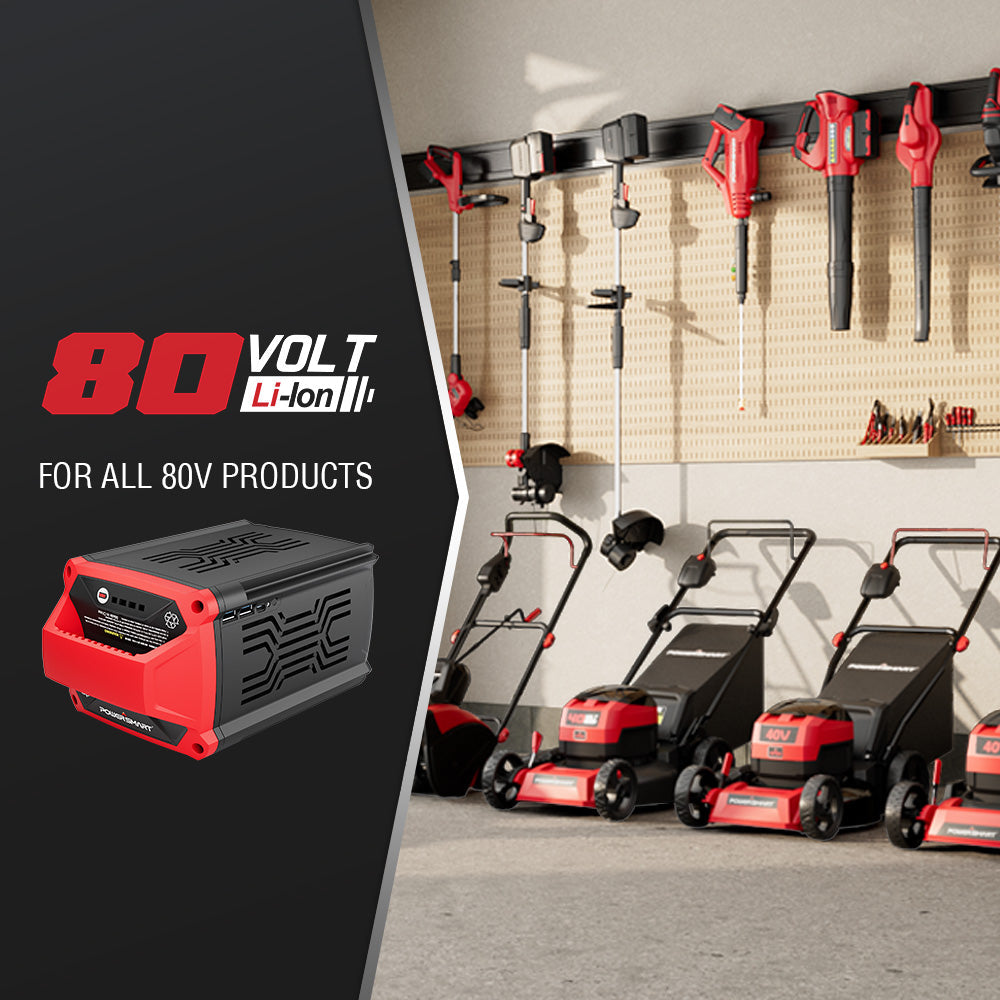 80V 21" Cordless Self-propelled Lawn Mower w/ 6Ah Battery & Charger PS76821SRB