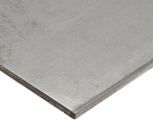 316 Stainless Steel Sheet, Unpolished (Mill) Finish, Hot Rolled, Annealed, ASTM A240, 0.1875" Thickness, 12" Width, 12" Length, OnlineMetals