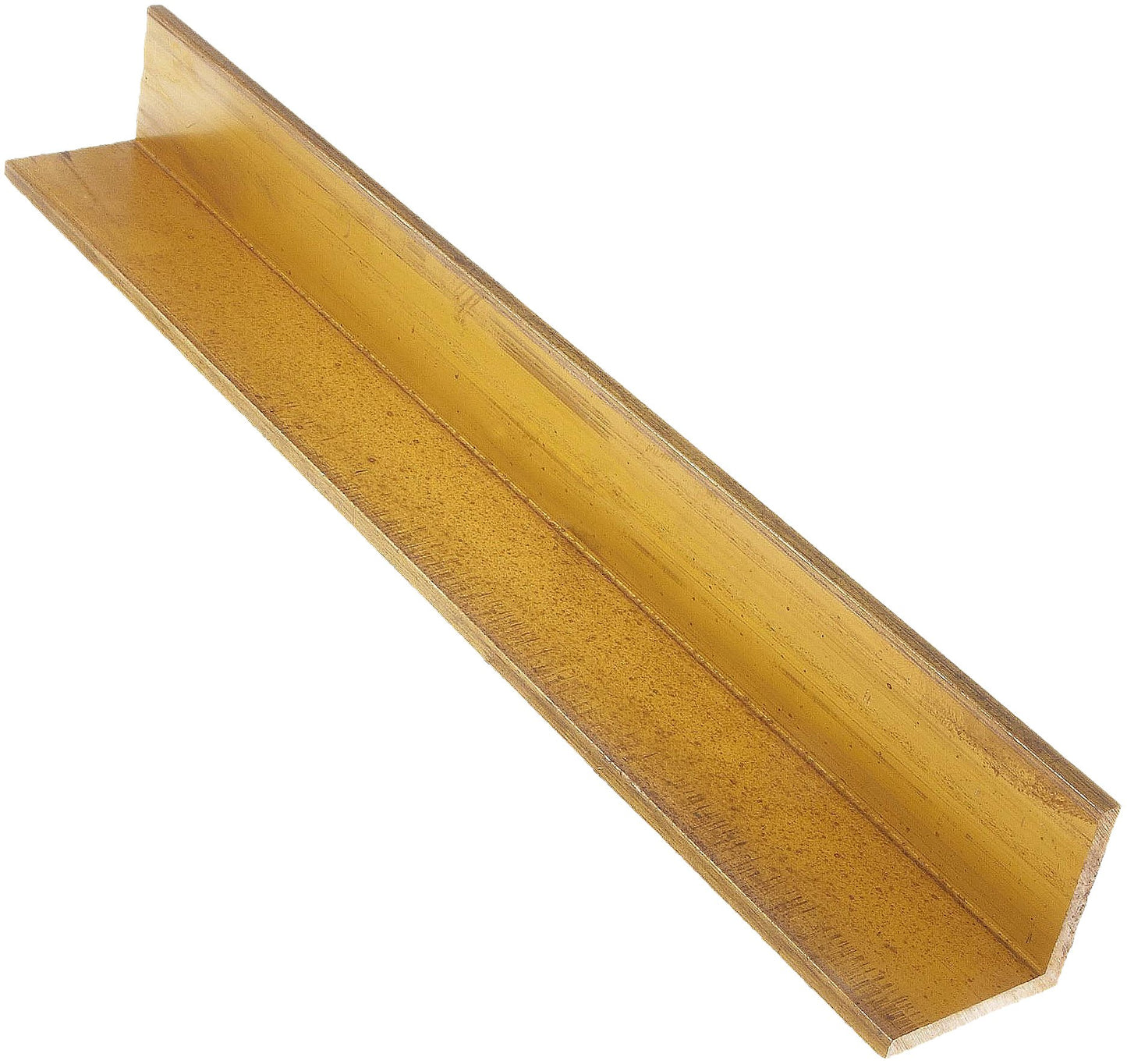 385 Bronze Angle, Unpolished (Mill) Finish, Extruded, H02 Temper, ASTM B455, Equal Leg Length, Squared Corners, 2-1/2" Leg Lengths, 1/8" Wall Thickness, 36" Length