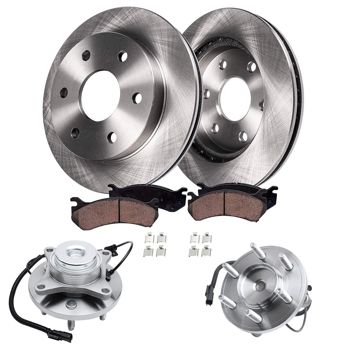 Detroit Axle - Kit de freno trasero para Dodge Grand Caravan Journey Chrysler Town & Country Frenos de repuesto Rotores y pastillas de freno de cerámica: Rotor de 12.91 pulgadas
