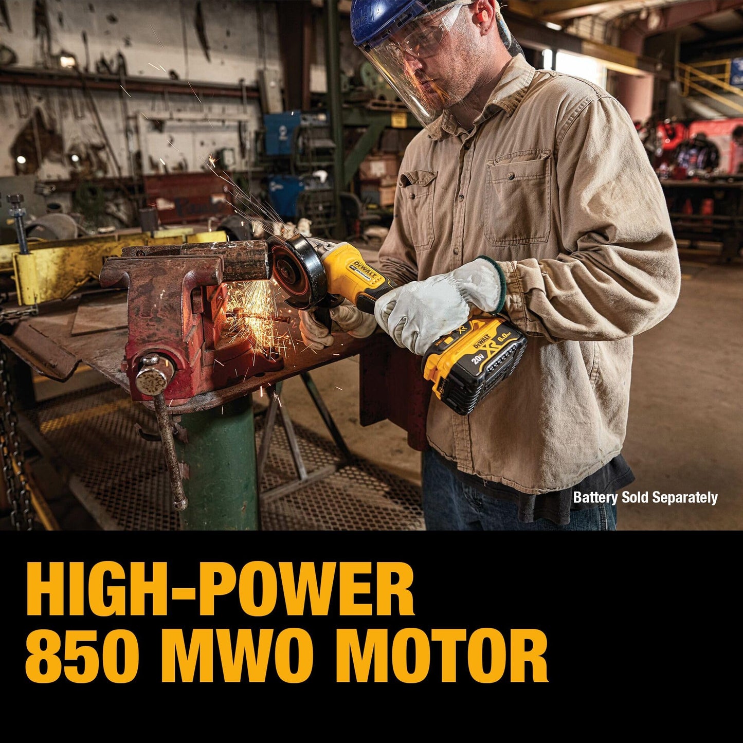 DEWALT 20V MAX Cordless 4 1/2 Inch Paddle-Switch Grinder, Bare Tool Only (DCG408B)