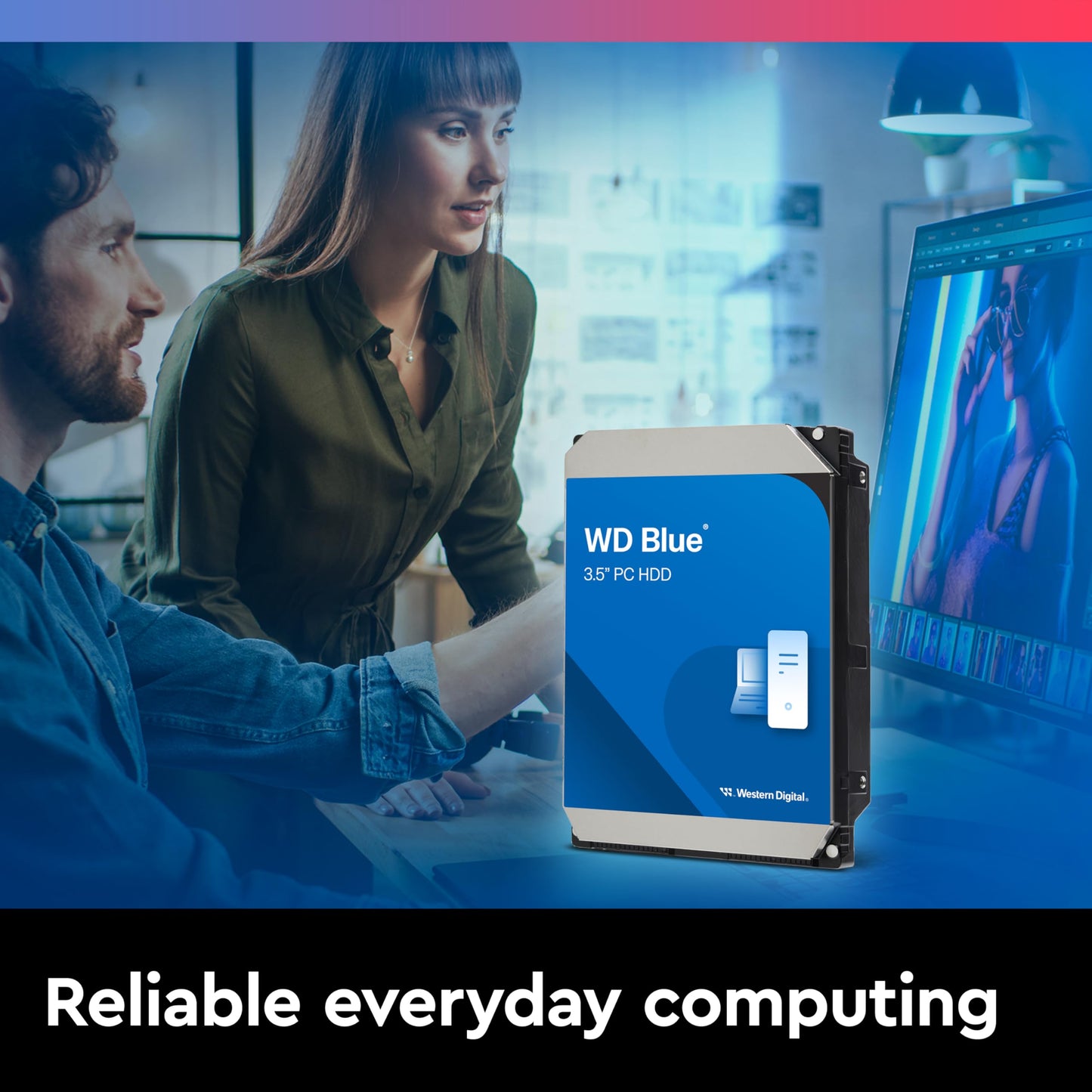 Western Digital 2TB WD Blue Mobile Hard Drive HDD - 5400 RPM, SATA 6 Gb/s, 128 MB Cache, 2.5" - WD20SPZX