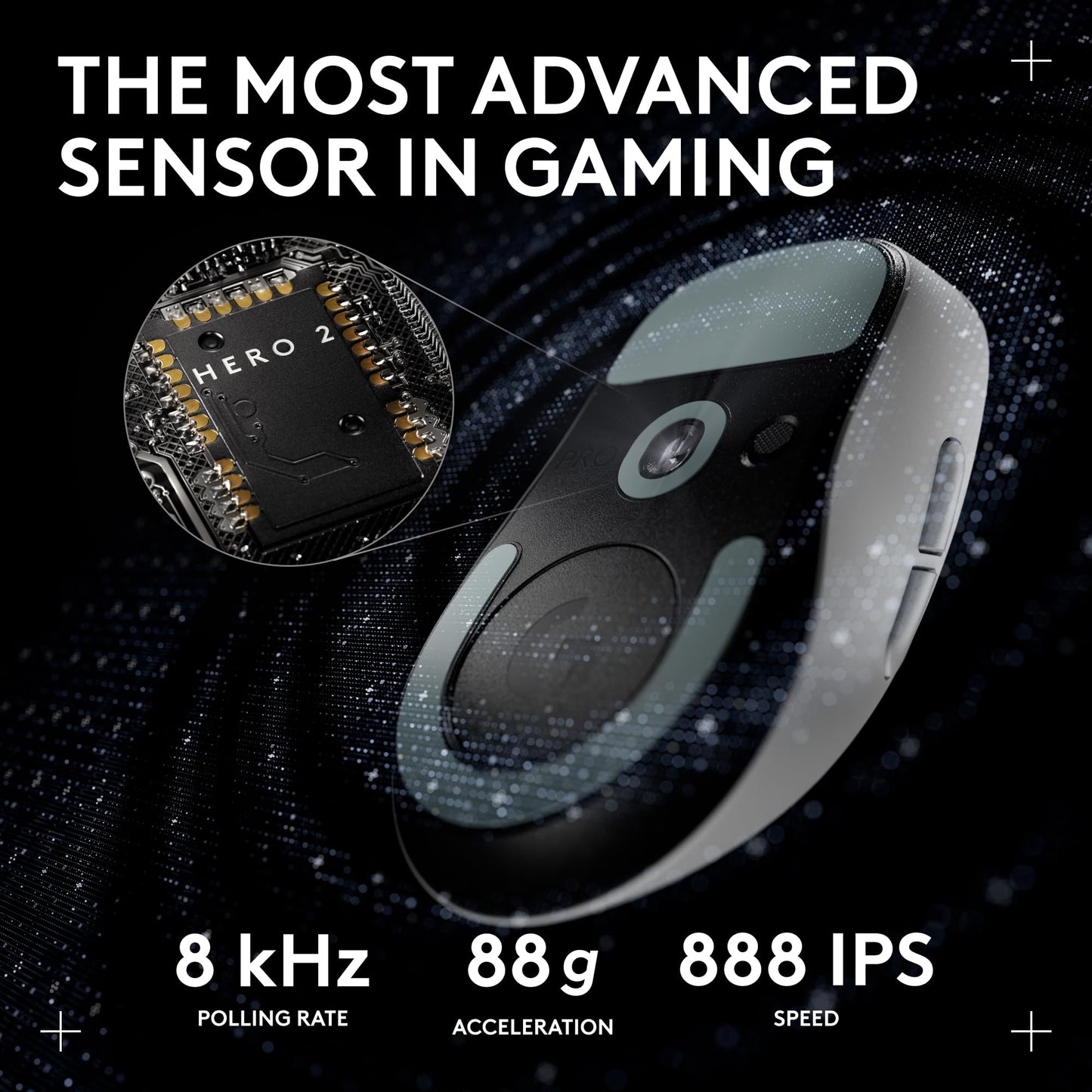 Logitech G PRO X Superlight 2 Wireless Gaming Mouse - Black | 60g, Symmetrical Shape, <8 kHz Polling, 44K DPI, PowerPlay Wireless Charging Supported, USB-C, 5 Buttons, For PC/Mac