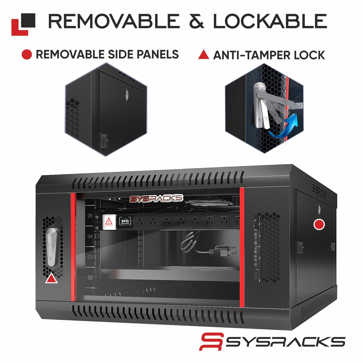 15U Wall Mount Server Rack Cabinet – 19" Network Rack Enclosure, 24" Deep Data Rack Cabinet with Fan, PDU & 2 Shelves for IT Equipment, Switches and Patch Panel