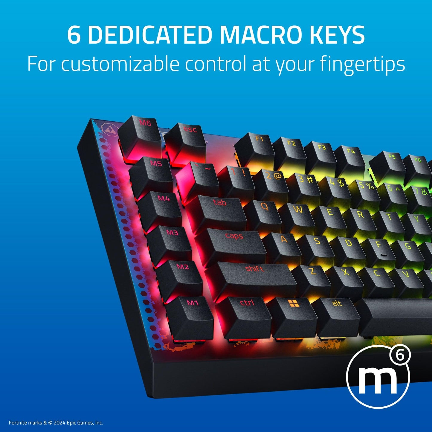 Razer BlackWidow V4 X Mechanical Gaming Keyboard: Yellow Switches Linear & Silent - 6 Macro Keys - Chroma RGB - Doubleshot ABS Keycaps - Roller & Media Keys - Snap Tap