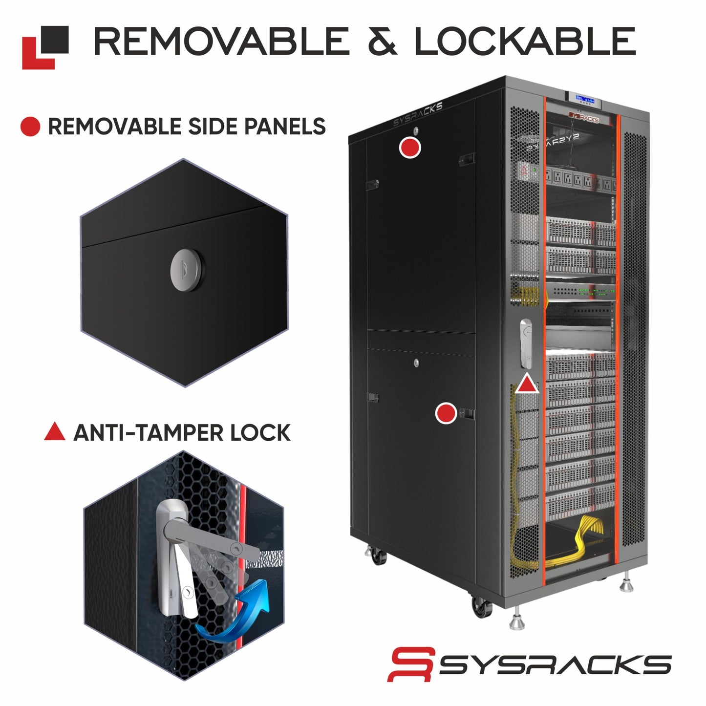 37U Home Server Rack Cabinet – 19" Floor Standing Network Rack, 32" Deep Homelab Rack with Locking Glass Door, Cooling Fans, PDU & Shelf for NAS, Router, Switch and AV Equipment