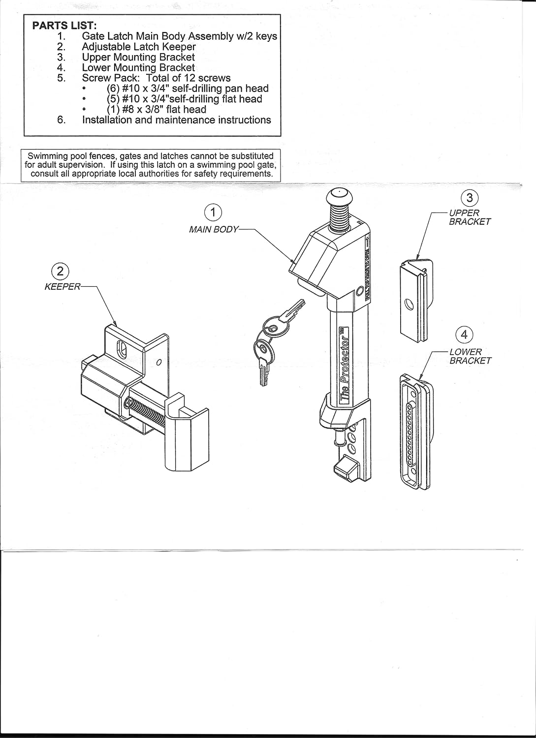 Protector Jr. Magnetic Gate Latch - Vinyl Fence Warehouse