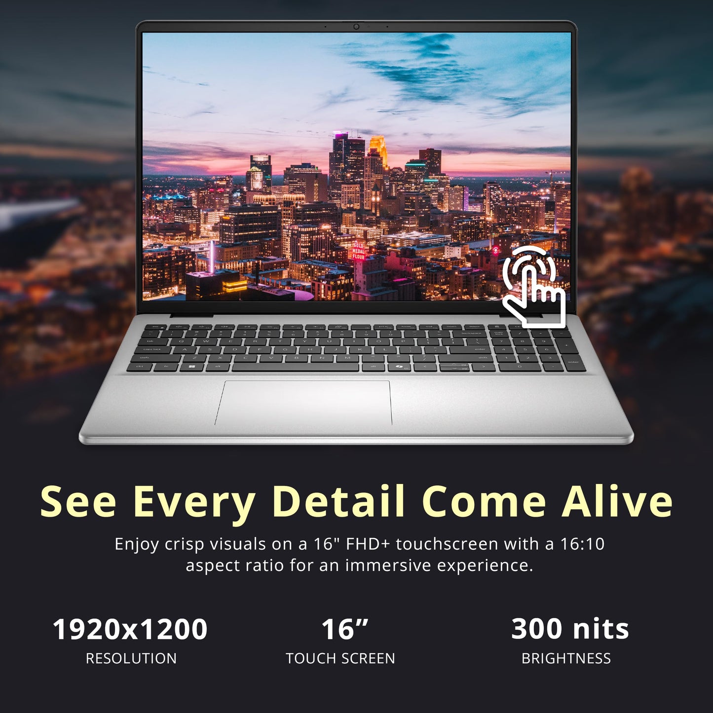 Inspiron 14 5441 Laptop - 14-inch FHD+ (1920x1200) 16:10 Display, Snapdragon X Processor X1-26-100, Qualcomm Adreno GPU, 16GB RAM, 512GB SSD, FHD RGB Camera, Windows 11 Home, Copilot+ PC - Titan Grey