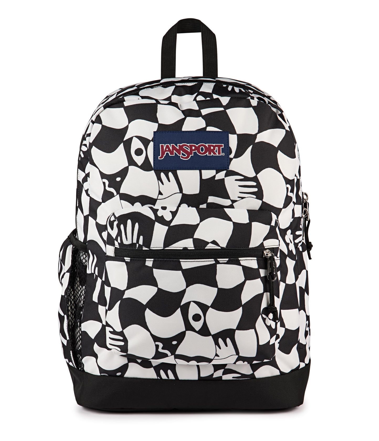 JanSport Cross Town Plus Backpack - Large Main Compartment, Side Water Bottle Pocket, 15-Inch Padded Laptop Sleeve - Black