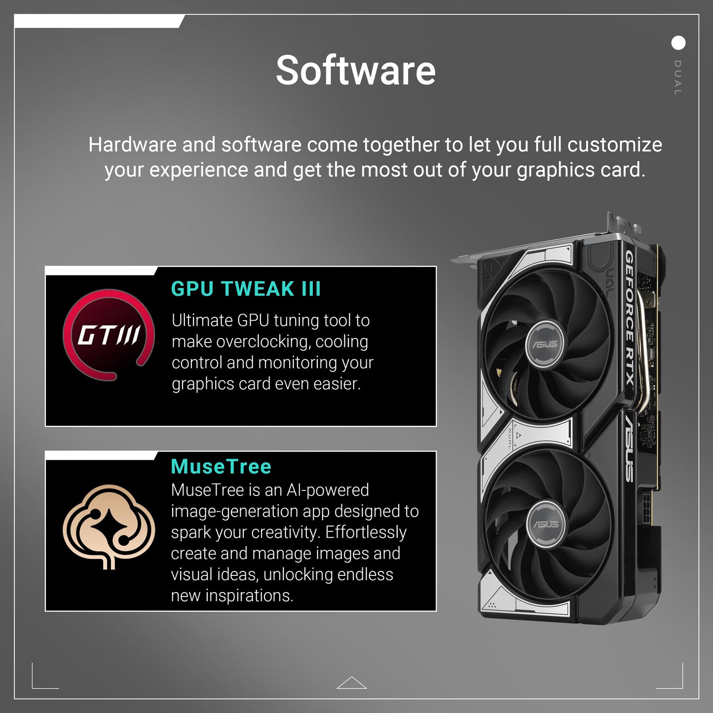 ASUS Dual NVIDIA GeForce RTX™ 5060 8GB GDDR7 White OC Edition Graphics Card, Desktop (PCIe 5.0, DLSS 4, HDMI 2.1b, DisplayPort 2.1b, 2.5-Slot, Axial-tech Fan, Dual BIOS), 3 Year Warranty
