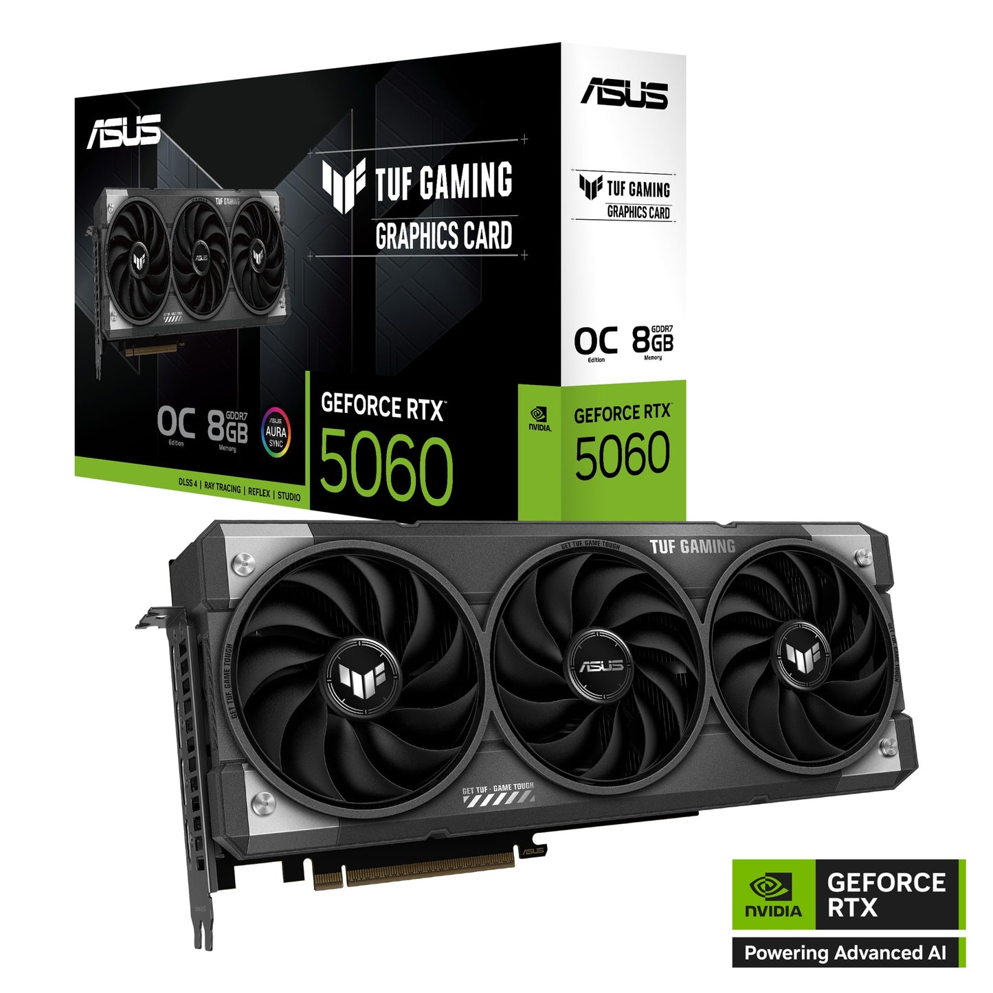 ASUS Dual NVIDIA GeForce RTX™ 5060 8GB GDDR7 White OC Edition Graphics Card, Desktop (PCIe 5.0, DLSS 4, HDMI 2.1b, DisplayPort 2.1b, 2.5-Slot, Axial-tech Fan, Dual BIOS), 3 Year Warranty