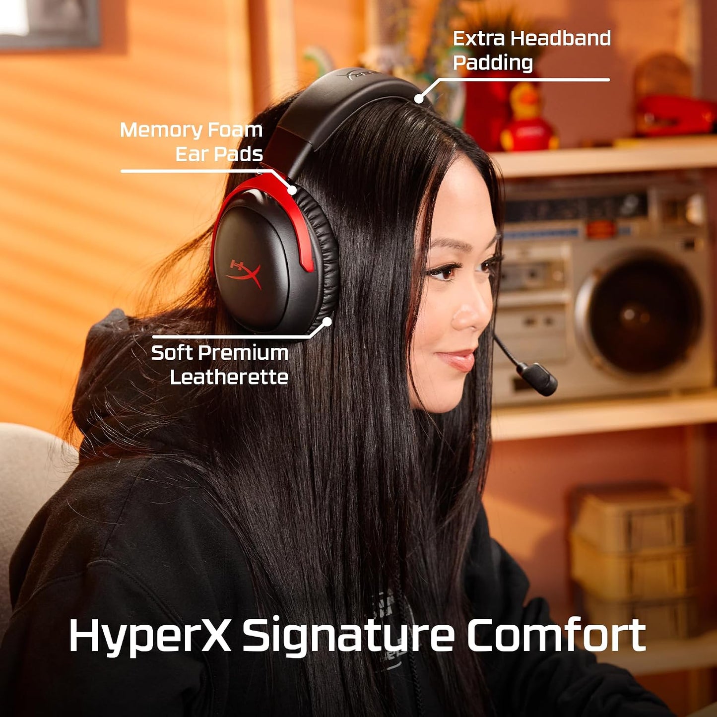 HyperX Cloud III S – Wireless Gaming Headset, 2.4GHz, Bluetooth, Battery Life up to 120 Hours 2.4GHz / 200 Hours Bluetooth, 53mm Angled Drivers, 10mm Detachable Mic, Customizable – Black/Red | 2.4GHz, Bluetooth, 53mm Angled Drivers, 10mm Detachable Mic