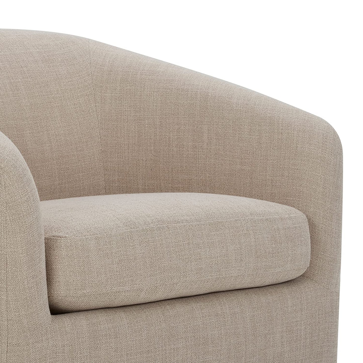 CHITA Swivel Accent Chair Set of 2, Fully Assembled Fabric Barrel Armchair with FSC Certified Upholstered for Living Room, Bedroom and Office, Flax Beige
