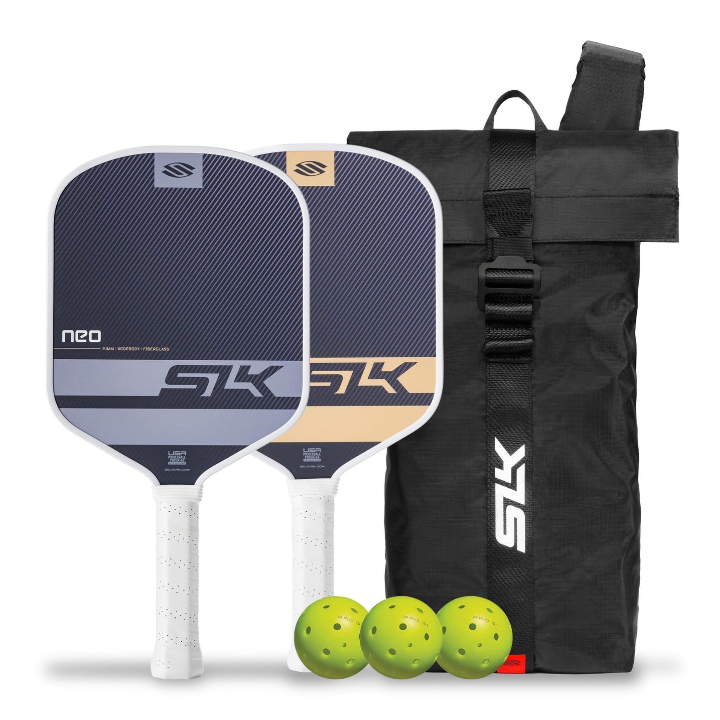Selkirk Sport SLK Pickleball Paddles Set of 2 | Designed in The USA | Choose The SLK Neo Graphite, SLK Neo Fiberglass Pickleball Set or SLK Atlas Pickleball Bundle