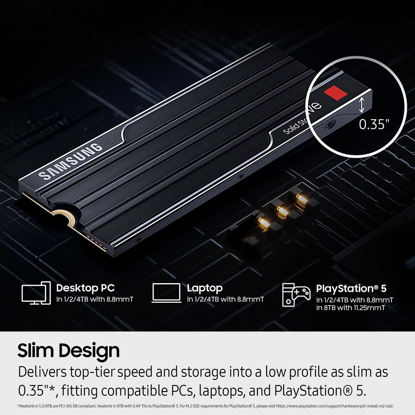 Samsung SSD 9100 PRO 2TB, PCIe 5.0x4 M.2 2280, Seq. Read Speeds Up to 14,700MB/s, Best for AI Computing, Gaming and Heavy Duty Workstations (MZ VAP2T0B/AM)