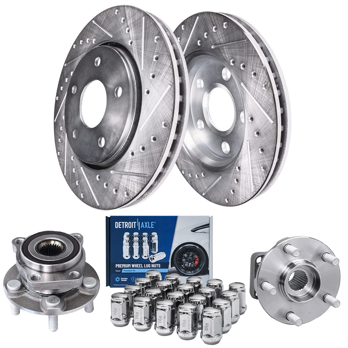 Detroit Axle - Front Brake Rotors for Chevrolet GMC Silverado Sierra
